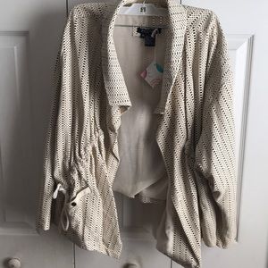 Etcetera Cream Leather Jacket